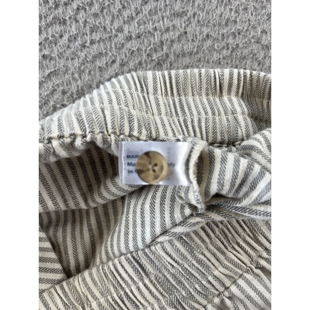 Marine Layer Allison Pants Womens XS Gray Striped Pull On Crop Tencel Casual - Picture 8 of 10